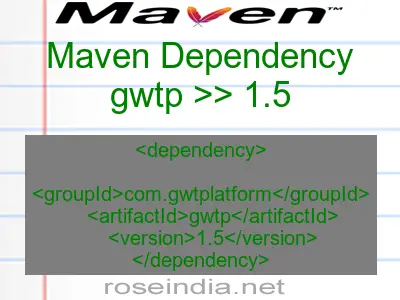 Maven dependency of gwtp version 1.5
