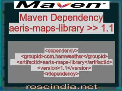 Maven dependency of aeris-maps-library version 1.1