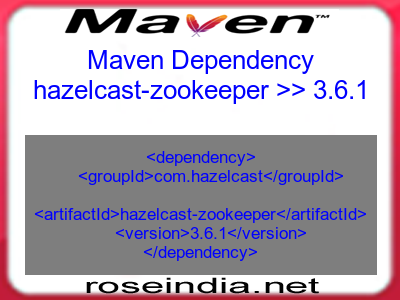Maven dependency of hazelcast-zookeeper version 3.6.1