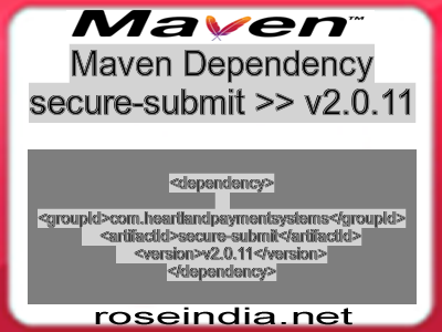 Maven dependency of secure-submit version v2.0.11