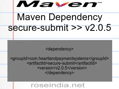Maven dependency of secure-submit version v2.0.5