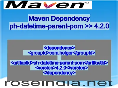 Maven dependency of ph-datetime-parent-pom version 4.2.0