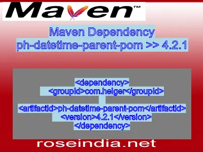 Maven dependency of ph-datetime-parent-pom version 4.2.1