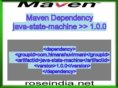 Maven dependency of java-state-machine version 1.0.0