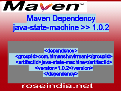 Maven dependency of java-state-machine version 1.0.2