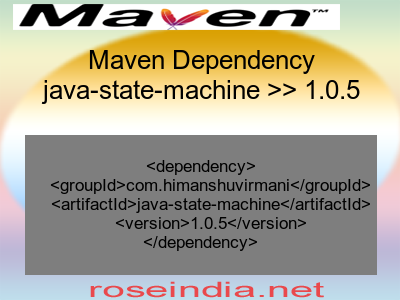 Maven dependency of java-state-machine version 1.0.5