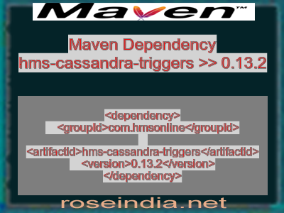 Maven dependency of hms-cassandra-triggers version 0.13.2