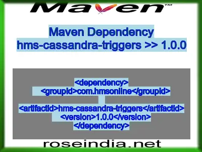 Maven dependency of hms-cassandra-triggers version 1.0.0