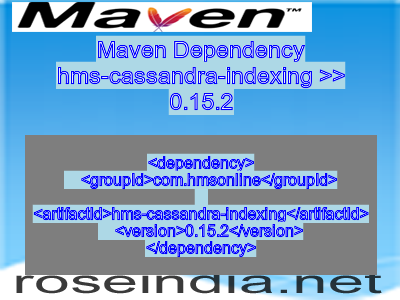 Maven dependency of hms-cassandra-indexing version 0.15.2