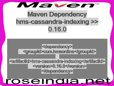 Maven dependency of hms-cassandra-indexing version 0.16.0