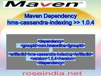 Maven dependency of hms-cassandra-indexing version 1.0.4