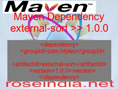 Maven dependency of external-sort version 1.0.0