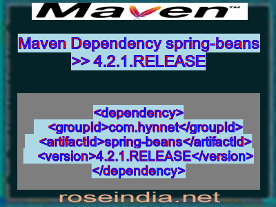 Maven dependency of spring-beans version 4.2.1.RELEASE
