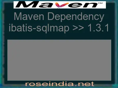 Maven dependency of ibatis-sqlmap version 1.3.1