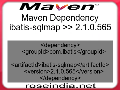Maven dependency of ibatis-sqlmap version 2.1.0.565