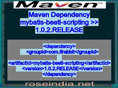 Maven dependency of mybatis-beetl-scripting version 1.0.2.RELEASE