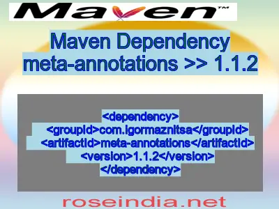 Maven dependency of meta-annotations version 1.1.2