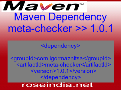 Maven dependency of meta-checker version 1.0.1