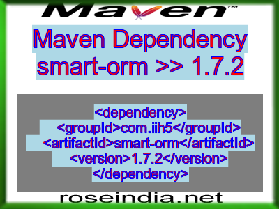 Maven dependency of smart-orm version 1.7.2