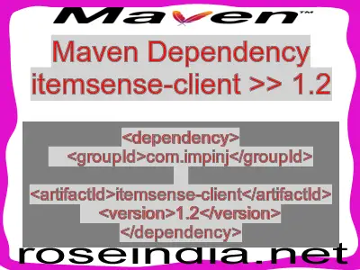 Maven dependency of itemsense-client version 1.2