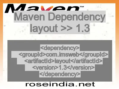 Maven dependency of layout version 1.3