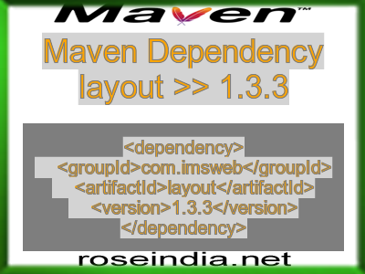 Maven dependency of layout version 1.3.3
