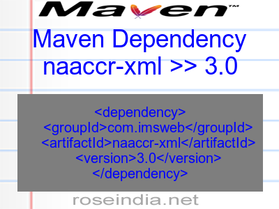 Maven dependency of naaccr-xml version 3.0