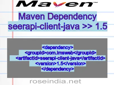 Maven dependency of seerapi-client-java version 1.5