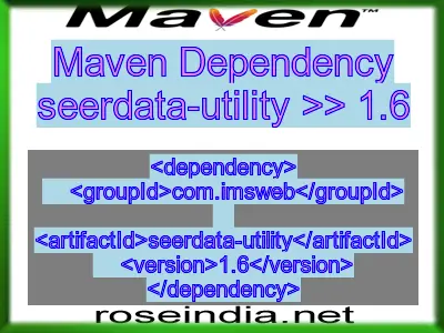 Maven dependency of seerdata-utility version 1.6
