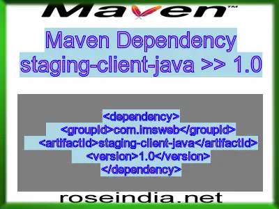 Maven dependency of staging-client-java version 1.0