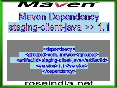 Maven dependency of staging-client-java version 1.1