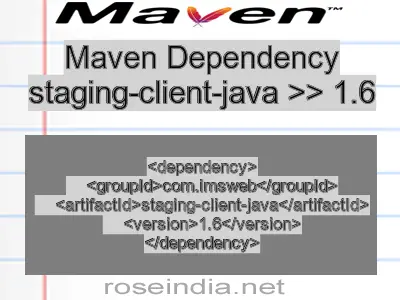 Maven dependency of staging-client-java version 1.6
