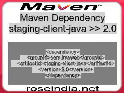 Maven dependency of staging-client-java version 2.0
