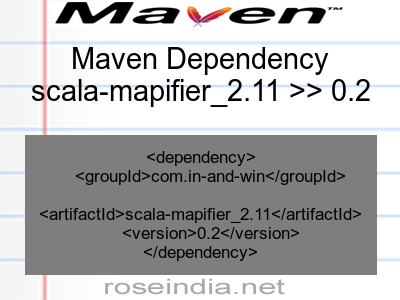 Maven dependency of scala-mapifier_2.11 version 0.2