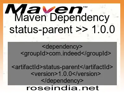 Maven dependency of status-parent version 1.0.0
