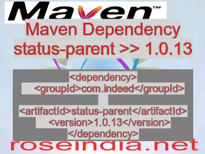 Maven dependency of status-parent version 1.0.13
