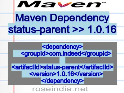 Maven dependency of status-parent version 1.0.16