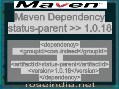 Maven dependency of status-parent version 1.0.18