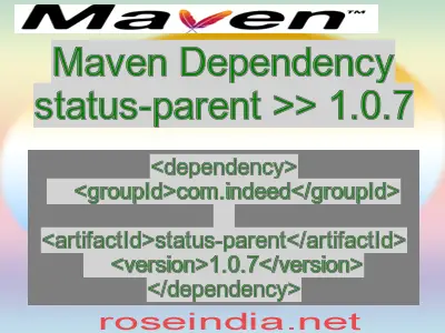 Maven dependency of status-parent version 1.0.7