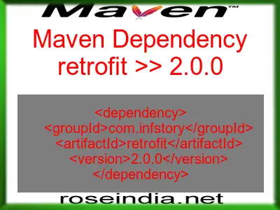 Maven dependency of retrofit version 2.0.0