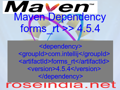 Maven dependency of forms_rt version 4.5.4