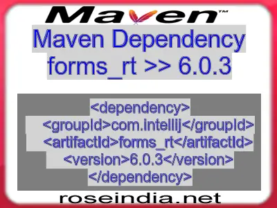 Maven dependency of forms_rt version 6.0.3