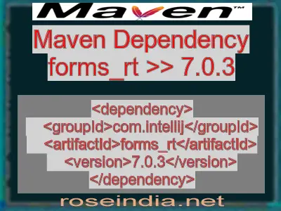 Maven dependency of forms_rt version 7.0.3
