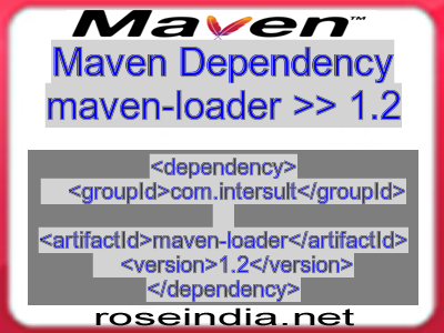 Maven dependency of maven-loader version 1.2