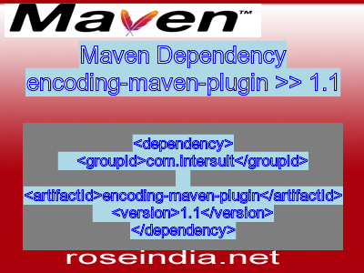 Maven dependency of encoding-maven-plugin version 1.1