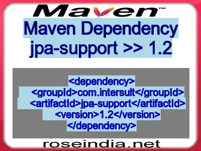 Maven dependency of jpa-support version 1.2