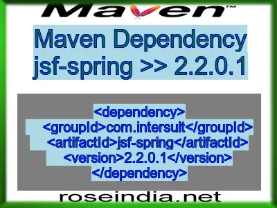 Maven dependency of jsf-spring version 2.2.0.1