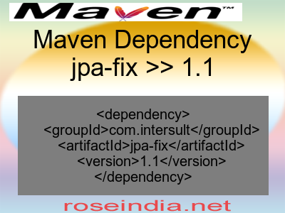 Maven dependency of jpa-fix version 1.1