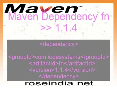 Maven dependency of fn version 1.1.4