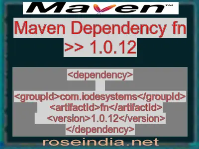 Maven dependency of fn version 1.0.12